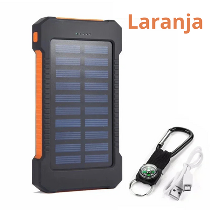 PowerBank Solar para Acampamento ao Ar Livre com Bússola e Lanterna