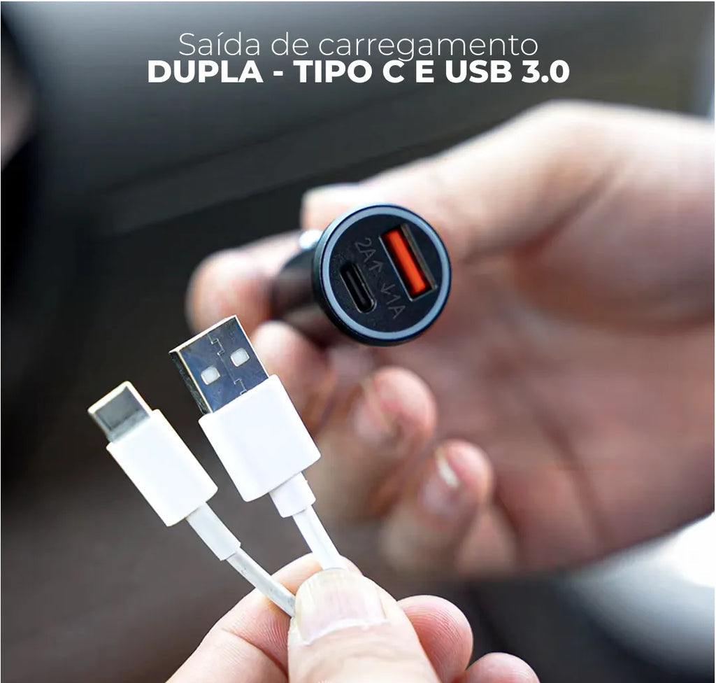 Mini Carregador e Rastreador GPS Automotivo Para Todos tipos de Telefones- [PROMOÇÃO LIMITADA]